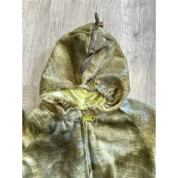 Imagination Workshop Toddler dragon costume Full front zip Hood  tail 2-3-4yrs. - Picture 3 of 14